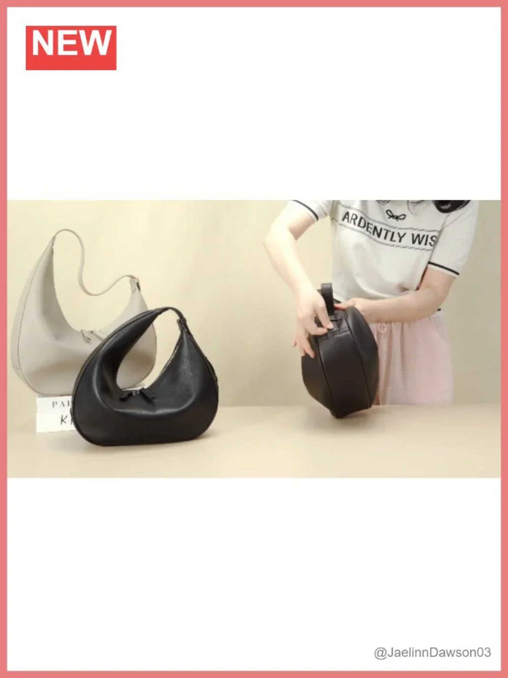 Genuine Leather Slouchy Hobo Bag Women Crescent Crossbody Purse